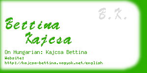 bettina kajcsa business card